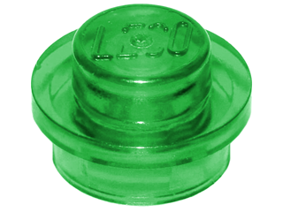 LEGO® los onderdeel Plaat Rond Doorzichtig Groen 4073