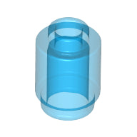 Plaatje in Gallery viewer laden, LEGO® los onderdeel Steen Rond Doorzichtig Donkerblauw 3062