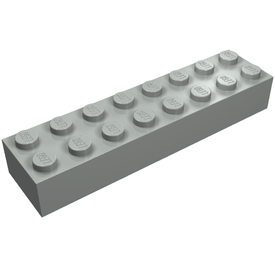 LEGO® los onderdeel Steen in kleur Lichtgrijs 3007