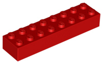 LEGO® los onderdeel Steen in kleur Rood 3007