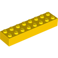 Plaatje in Gallery viewer laden, LEGO® los onderdeel Steen in kleur Geel 3007
