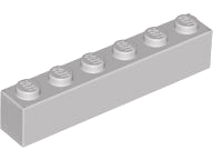 Plaatje in Gallery viewer laden, LEGO® los onderdeel Steen in kleur Lichtgrijs 3009
