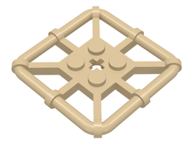 LEGO® los onderdeel Plaat Aangepast in kleur Geelbruin 30094