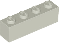 Plaatje in Gallery viewer laden, LEGO® los onderdeel Steen in kleur Lichtgrijs 3010