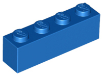 Plaatje in Gallery viewer laden, LEGO® los onderdeel Steen in kleur Blauw 3010