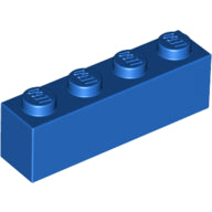 Plaatje in Gallery viewer laden, LEGO® los onderdeel Steen in kleur Blauw 3010