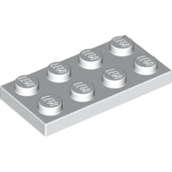 LEGO® los onderdeel Plaat Algemeen in kleur Wit 3020