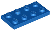 Plaatje in Gallery viewer laden, LEGO® los onderdeel Plaat Algemeen in kleur Blauw 3020