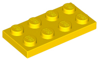 LEGO® los onderdeel Plaat Algemeen in kleur Geel 3020