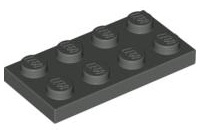 Plaatje in Gallery viewer laden, LEGO® los onderdeel Plaat Algemeen in kleur Donkergrijs 3020