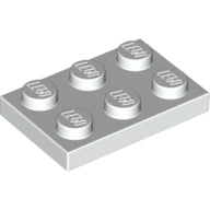 Plaatje in Gallery viewer laden, LEGO® los onderdeel Plaat Algemeen in kleur Wit 3021
