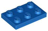 Plaatje in Gallery viewer laden, LEGO® los onderdeel Plaat Algemeen in kleur Blauw 3021