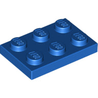 LEGO® los onderdeel Plaat Algemeen in kleur Blauw 3021