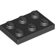 Plaatje in Gallery viewer laden, LEGO® los onderdeel Plaat Algemeen in kleur Zwart 3021