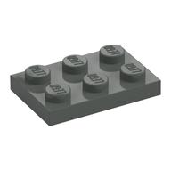 LEGO® los onderdeel Plaat Algemeen in kleur Donkergrijs 3021
