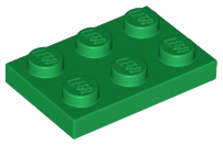 Plaatje in Gallery viewer laden, LEGO® los onderdeel Plaat Algemeen in kleur Groen 3021
