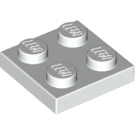 Plaatje in Gallery viewer laden, LEGO® los onderdeel Plaat Algemeen in kleur Wit 3022