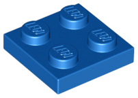 Plaatje in Gallery viewer laden, LEGO® los onderdeel Plaat Algemeen in kleur Blauw 3022