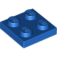 Plaatje in Gallery viewer laden, LEGO® los onderdeel Plaat Algemeen in kleur Blauw 3022