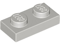 Plaatje in Gallery viewer laden, LEGO® los onderdeel Plaat Algemeen in kleur Lichtgrijs 3023