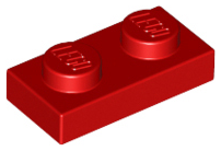 LEGO® los onderdeel Plaat Algemeen in kleur Rood 3023