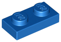 LEGO® los onderdeel Plaat Algemeen in kleur Blauw 3023