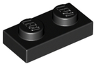 LEGO® los onderdeel Plaat Algemeen in kleur Zwart 3023
