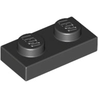 LEGO® los onderdeel Plaat Algemeen in kleur Zwart 3023