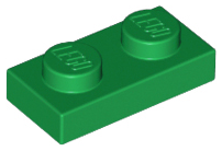 LEGO® los onderdeel Plaat Algemeen in kleur Groen 3023