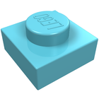 LEGO® los onderdeel Plaat Algemeen in kleur Maersk Blue 3024
