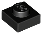 LEGO® los onderdeel Plaat Algemeen in kleur Zwart 3024