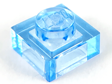 Plaatje in Gallery viewer laden, LEGO® Plaat Algemeen Doorschijnend Medium Blauw 3024