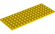 LEGO® los onderdeel Plaat Algemeen in kleur Geel 3027