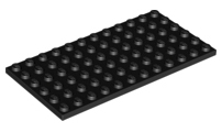 LEGO® los onderdeel Plaat Algemeen in kleur Zwart 3028