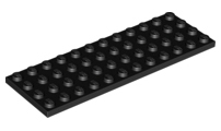 LEGO® los onderdeel Plaat Algemeen in kleur Zwart 3029