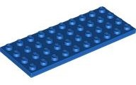LEGO® los onderdeel Plaat Algemeen in kleur Blauw 3030