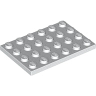 LEGO® los onderdeel Plaat Algemeen in kleur Wit 3032