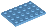 LEGO® los onderdeel Plaat Algemeen Medium Blauw 3032