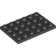 Plaatje in Gallery viewer laden, LEGO® los onderdeel Plaat Algemeen in kleur Zwart 3032