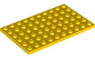 LEGO® los onderdeel Plaat Algemeen in kleur Geel 3033