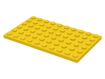 LEGO® los onderdeel Plaat Algemeen in kleur Geel 3033