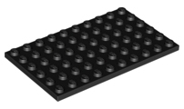 LEGO® los onderdeel Plaat Algemeen in kleur Zwart 3033