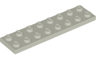 LEGO® los onderdeel Plaat Algemeen in kleur Lichtgrijs 3034