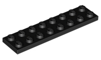 LEGO® los onderdeel Plaat Algemeen in kleur Zwart 3034