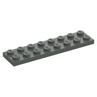 LEGO® los onderdeel Plaat Algemeen in kleur Donkergrijs 3034