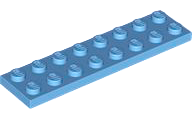 LEGO® los onderdeel Plaat Algemeen Medium Blauw 3034