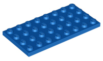 LEGO® los onderdeel Plaat Algemeen in kleur Blauw 3035