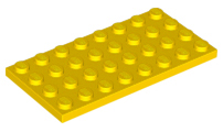 LEGO® los onderdeel Plaat Algemeen in kleur Geel 3035