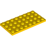 LEGO® los onderdeel Plaat Algemeen in kleur Geel 3035