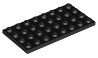 LEGO® los onderdeel Plaat Algemeen in kleur Zwart 3035